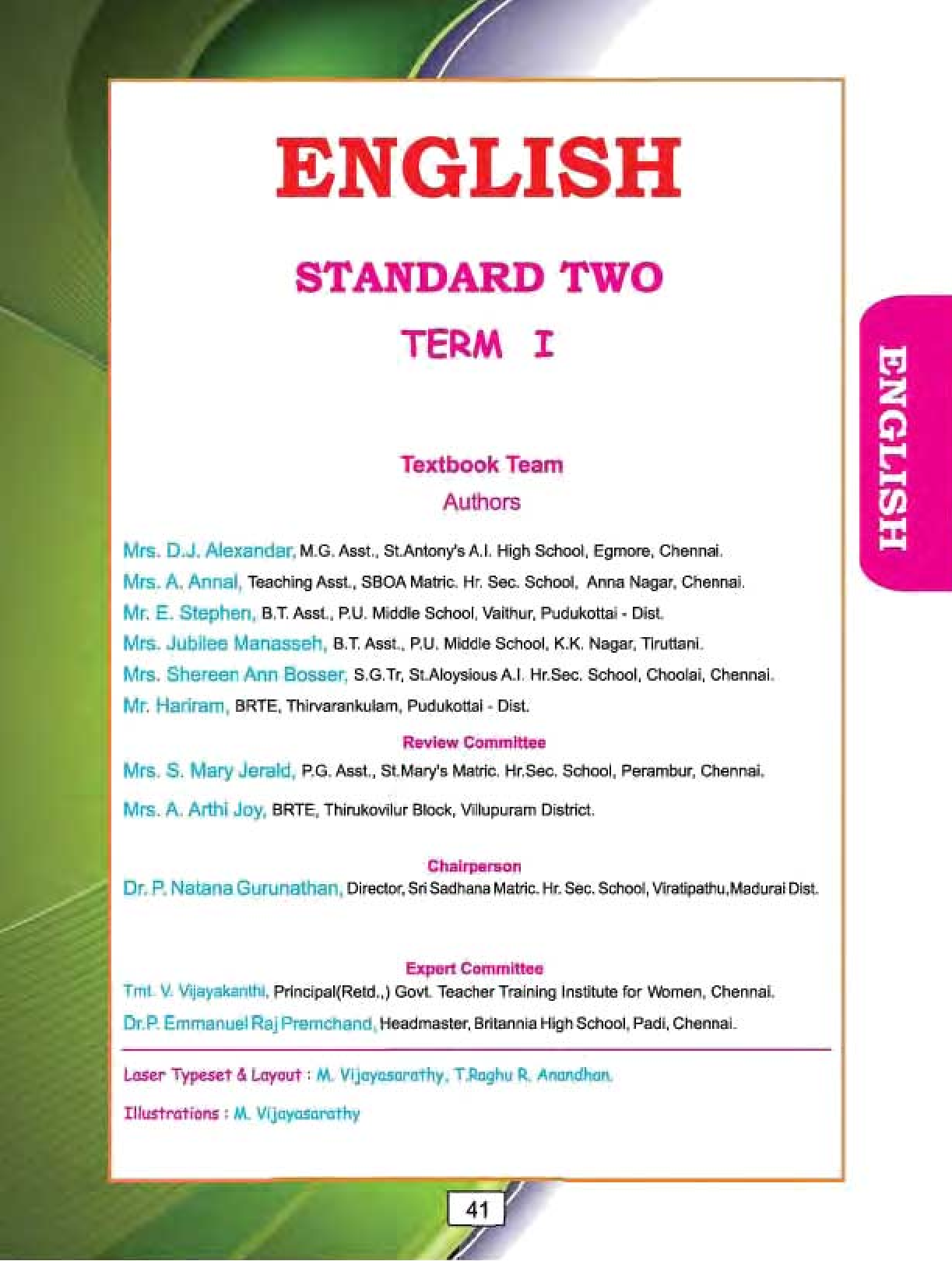 Class 2Nd English Medium English First Language Standard 2 English
